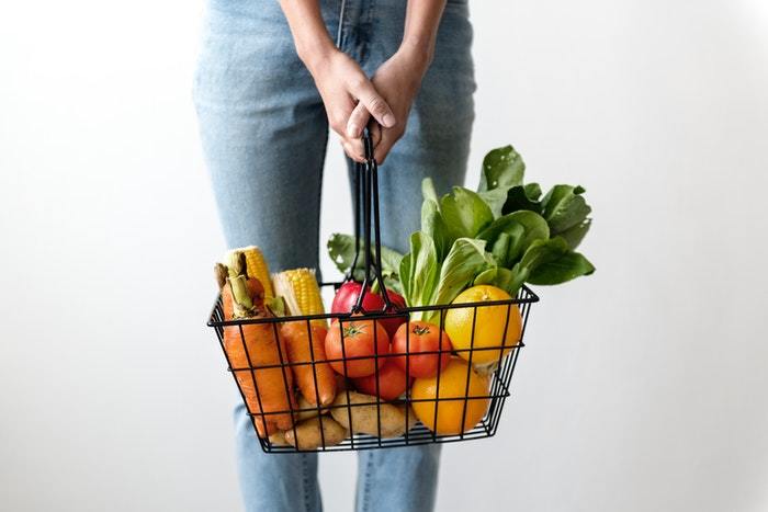 Women shopping for her plant based diet